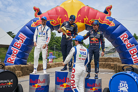 Verstappen, Perez, Tsunoda and Ricciardo
